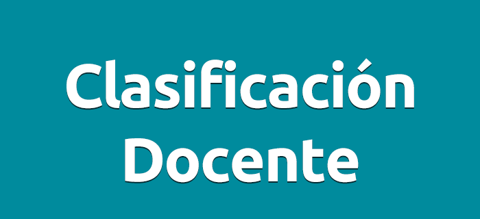 Clasificación docente