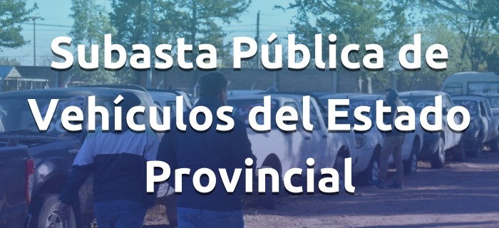 Subasta Pública de vehículos del Estado Provincial